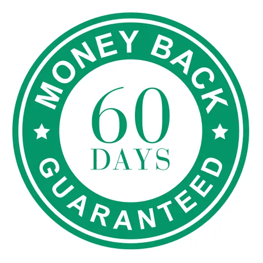 Trimoryn 60-day money back guarantee badge