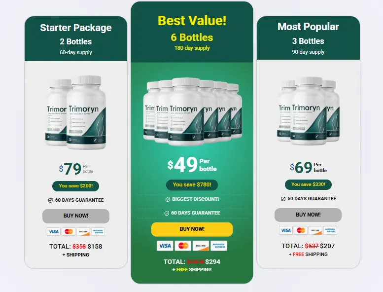 Trimoryn 6 bottles